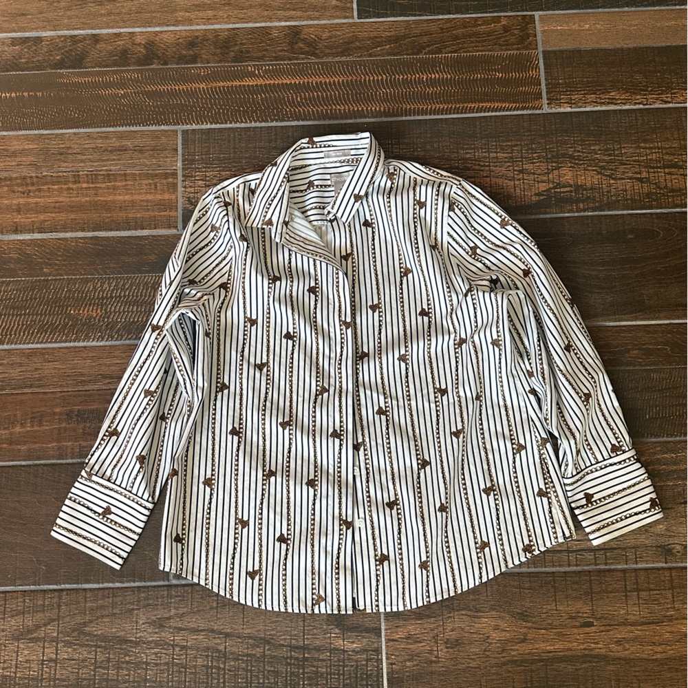 Blouse with button front